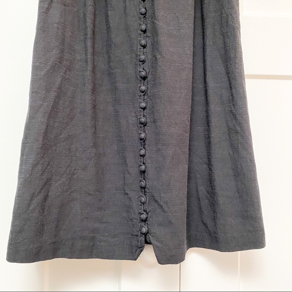 Madewell Pleated Botton Front Shift Dress black size XS - Picture 6 of 11